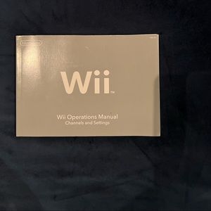 Nintendo WII paperback operations manual